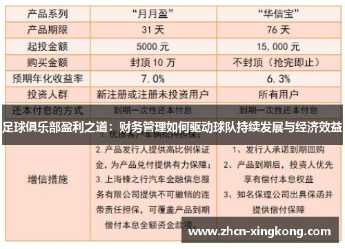 足球俱乐部盈利之道:财务管理如何驱动球队持续发展与经济效益 足球俱乐部盈利之道:财务管理如何驱动球队持续发展与经济效益